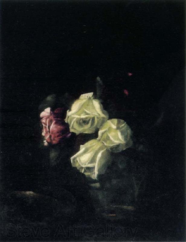 Hirst, Claude Raguet Roses in a Glass Pitcher with Decorative Metal Plate France oil painting art